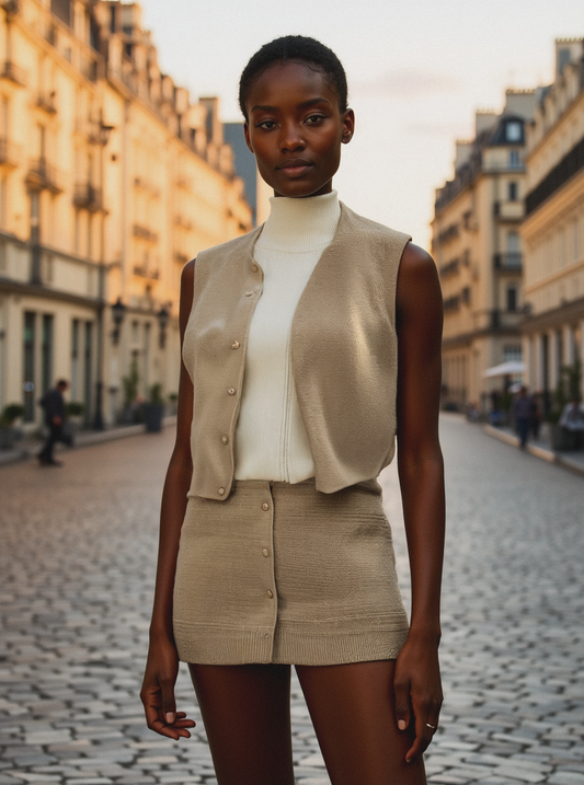 Amélie™ | Gilet Tricoté Sans Manches